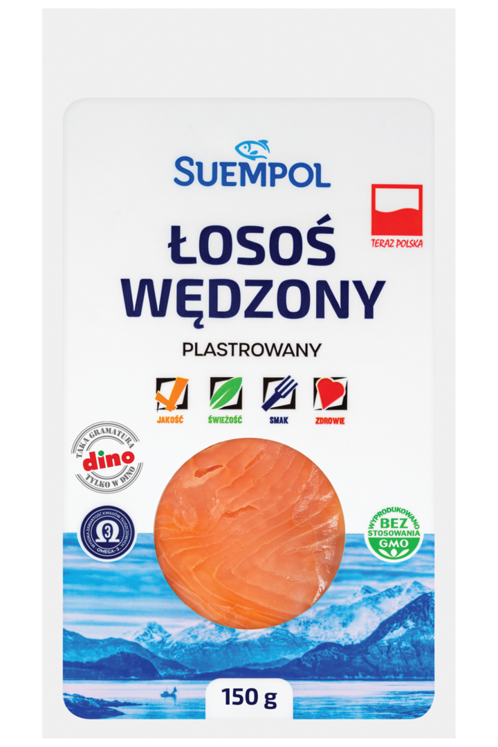 Łosoś wędzony plastry Suempol 150g widok główny 