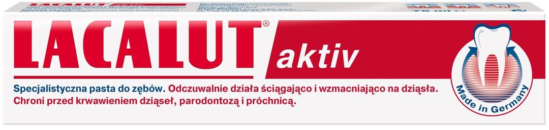 Pasta do zębów aktiv Lacalut 75ml widok 1