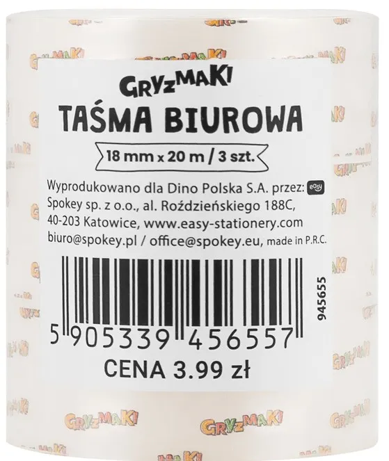 Taśma biurowa Gryzmaki 3pak Sz25 widok 1