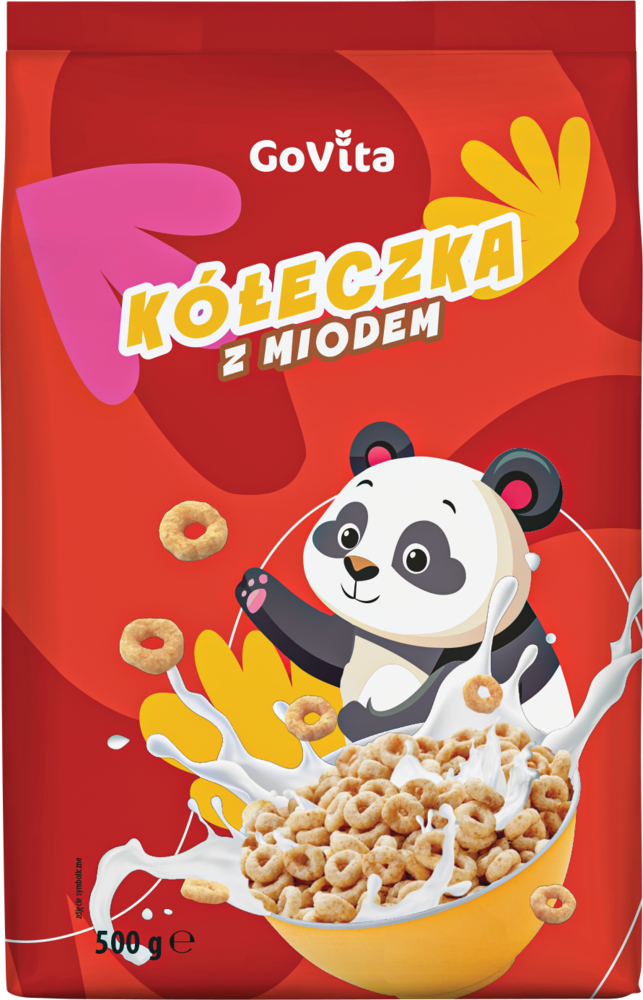 Płatki zbożowe kółeczka z miodem Govita 500g widok 1