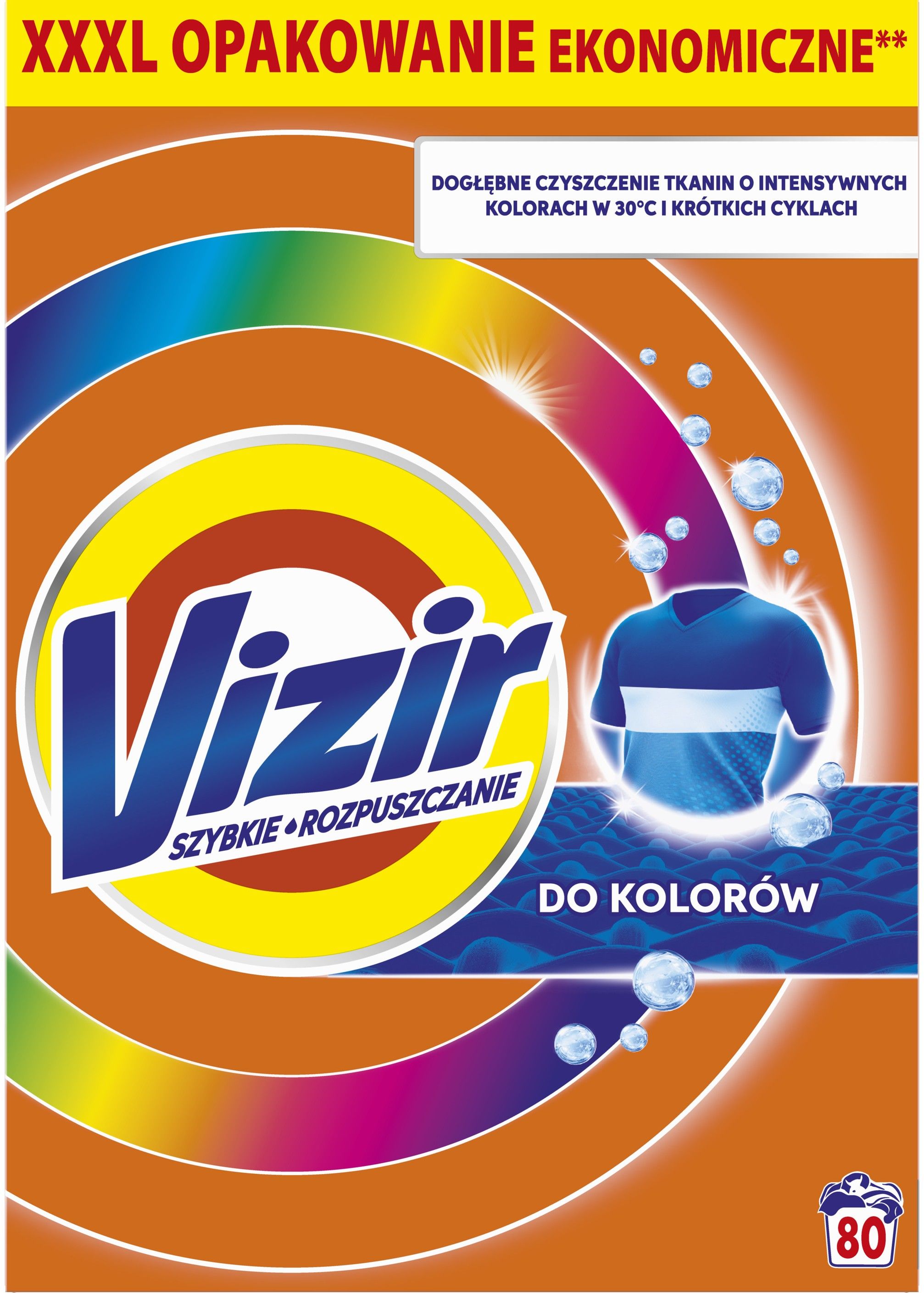 Proszek do prania Vizir kolor 80p 4,4kg widok 1
