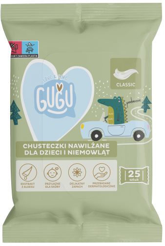 Chusteczki nawilżane classic Travel Gugu 25szt widok 1