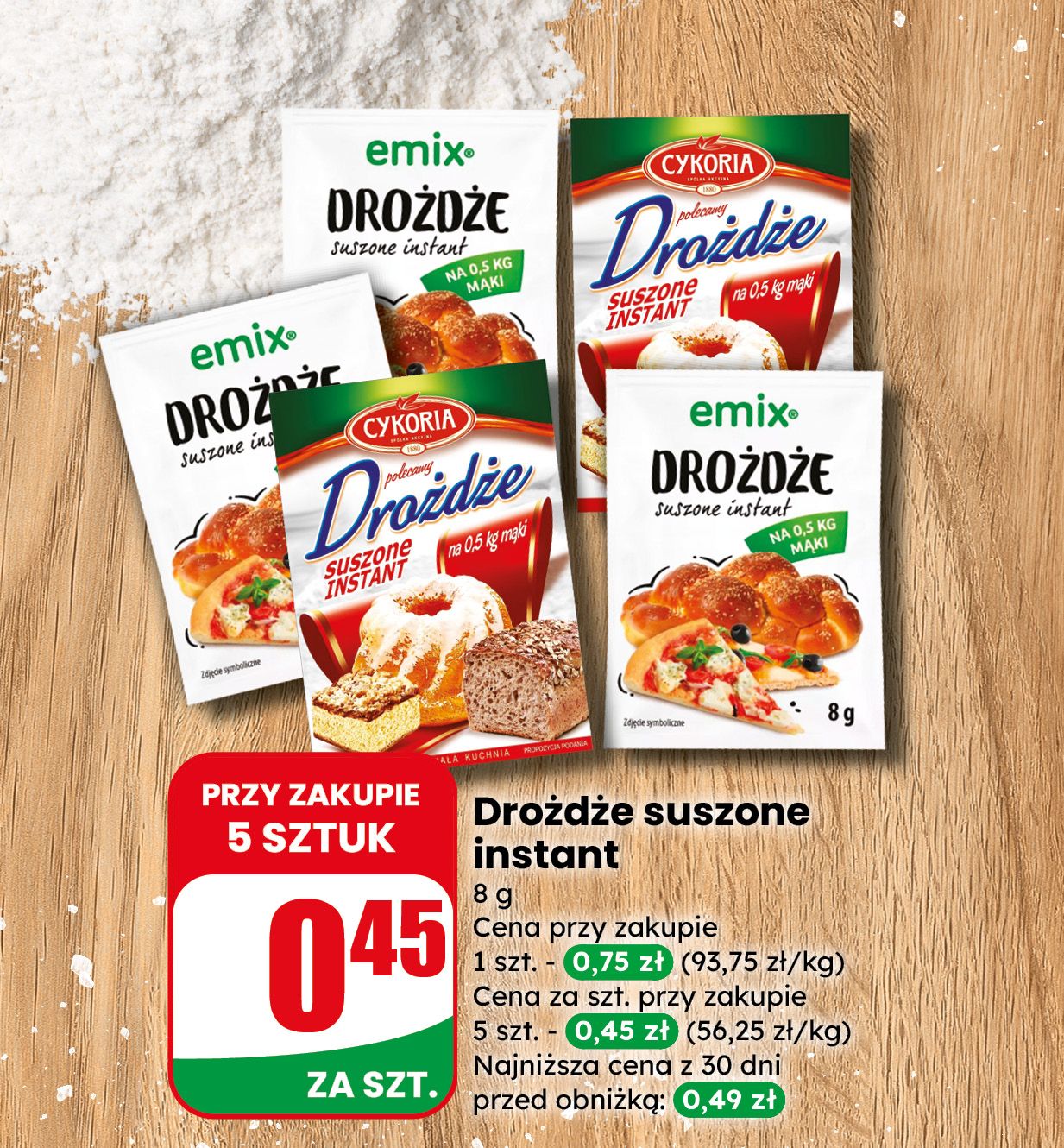 Produkty do wypieku teraz taniej w DINO!