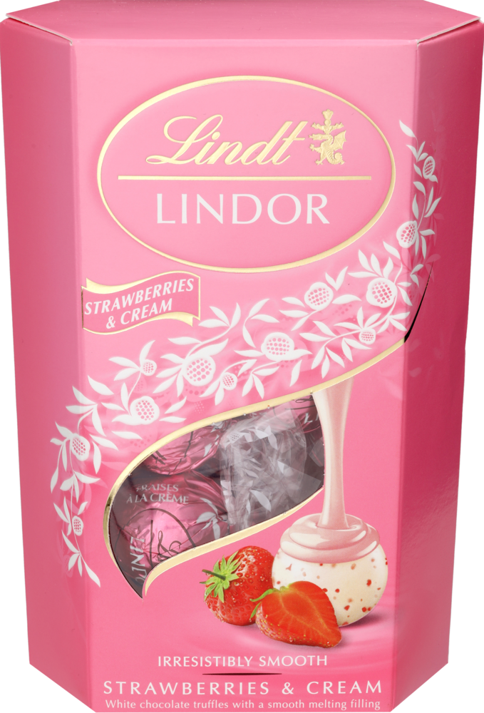 Bombonierka strawberries cream Lindor 200g widok 1