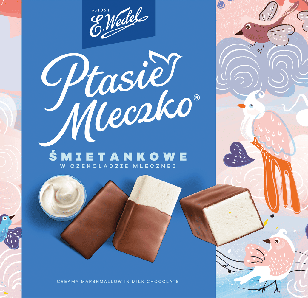 Ptasie Mleczko śmiet. w czek. mlecznej Wedel 340g widok 1