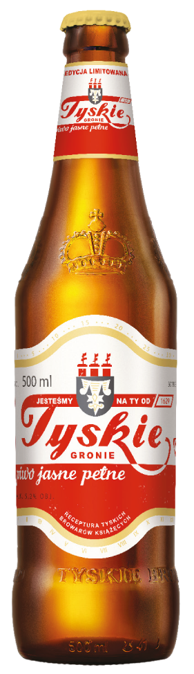 Piwo Tyskie Gronie Retro 0,5l 5,2% but. zw widok główny