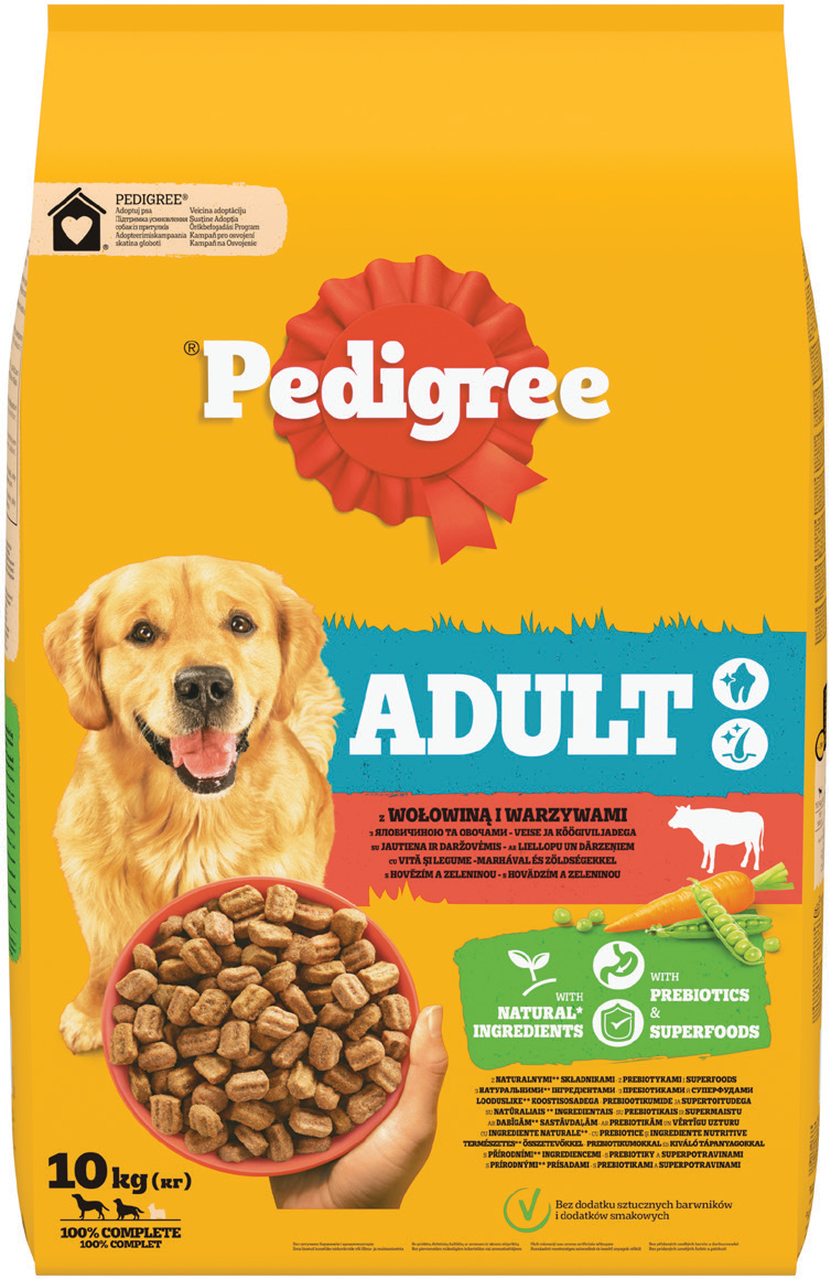 Karma dla psa sucha z wołowiną Pedigree 10kg widok 1