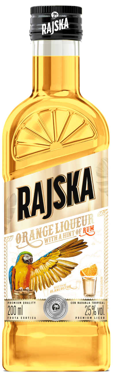 Likier Rajska pomarańcza z rumem 200ml 25% widok 1