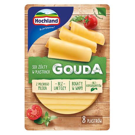 Ser Gouda Hochland plastry 135g widok 1