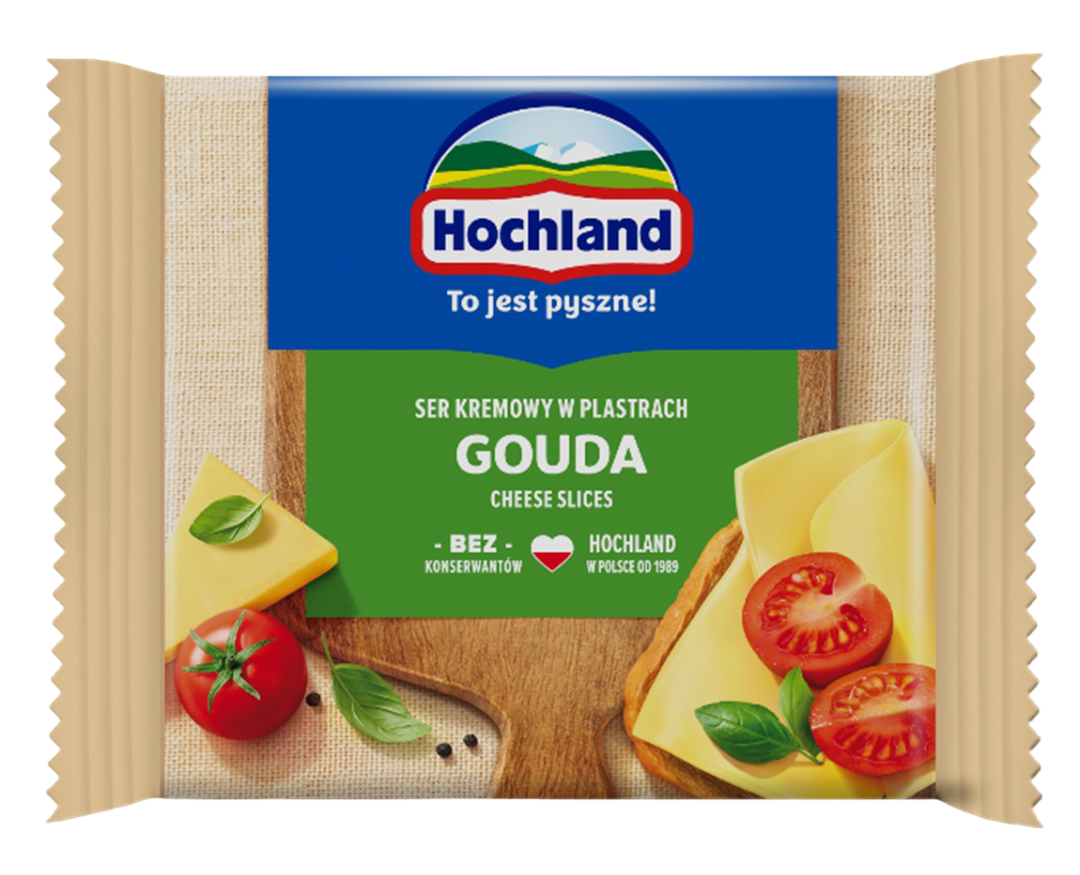 Ser topiony gouda Hochland plastry 130g widok 1