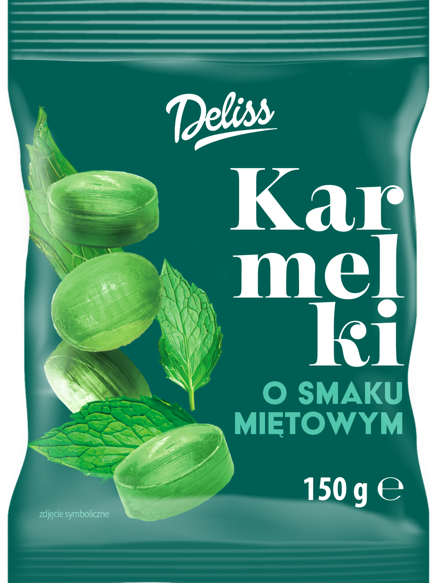 Cukierki karmelki o smaku miętowym Deliss 150g widok 1
