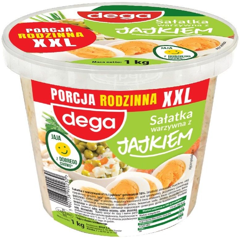 Sałatka warzywna z jajkiem Dega 1kg mix widok 2