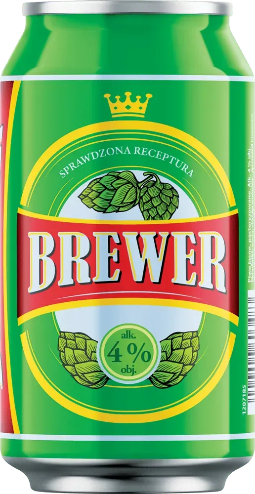 Piwo Brewer lekkie 330ml 4% puszka widok główny 