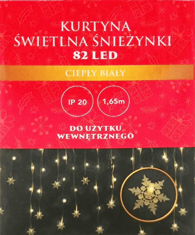 Kurtyna zasilana bateriami 82LED BN25 widok 1