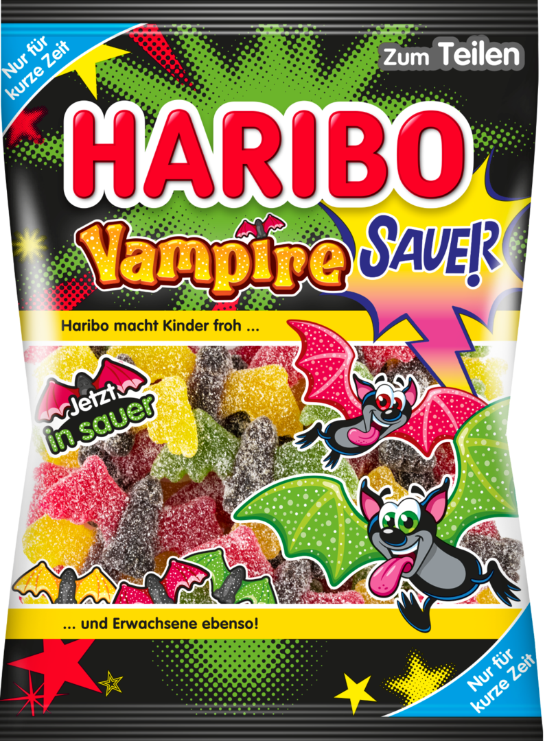 Żelki kwaśne vampire Haribo 175g widok 1