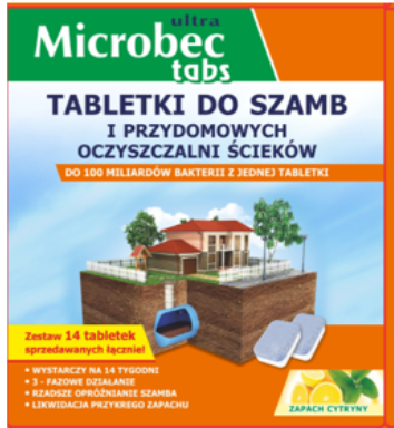 Tabletki do szamb Bros Microbec Ultra 14szt widok 1