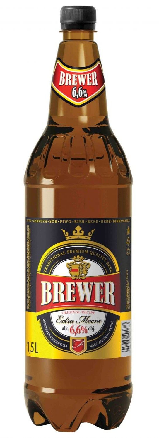 Piwo Brewer extra mocne 1,5l 6,6% pet widok 1