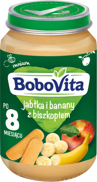 Deser jabłko banan kleik owsiany Bobovita 190g widok 1