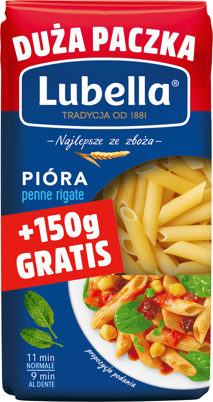 Makaron pióra Lubella 400g+150g gratis widok 1