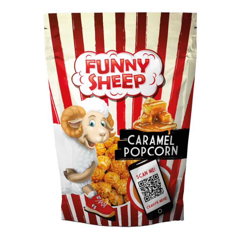Popcorn karmelowy Funny Sheep 120g widok 1