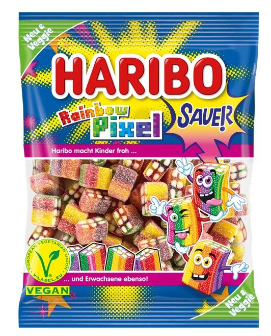 Żelki Rainbow Pixel Sauer Haribo 160g widok 1