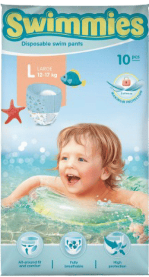 Pieluchy do pływania L 12-17kg Swimmies 10szt widok główny