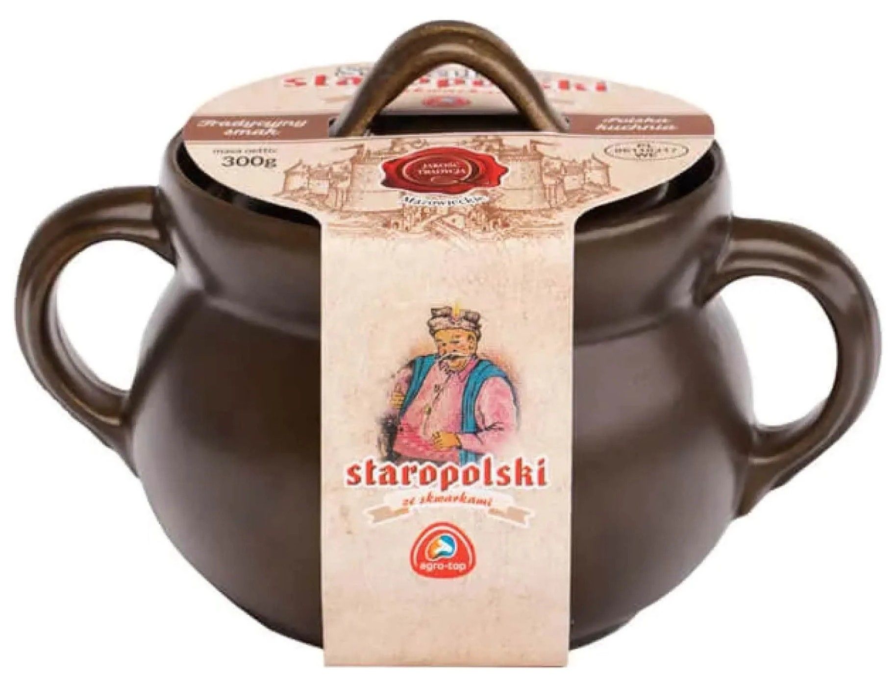 Smalec Staropolski ze skwarkami w garnku 350g widok 1