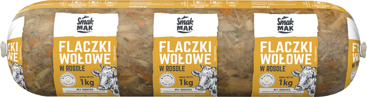Flaczki wieprzowe/wołowe w rosole Smakmak 1kg mix widok główny 