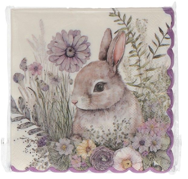 Serwetki papierowe z falbanką 25x25cm 20szt WN26 widok 1