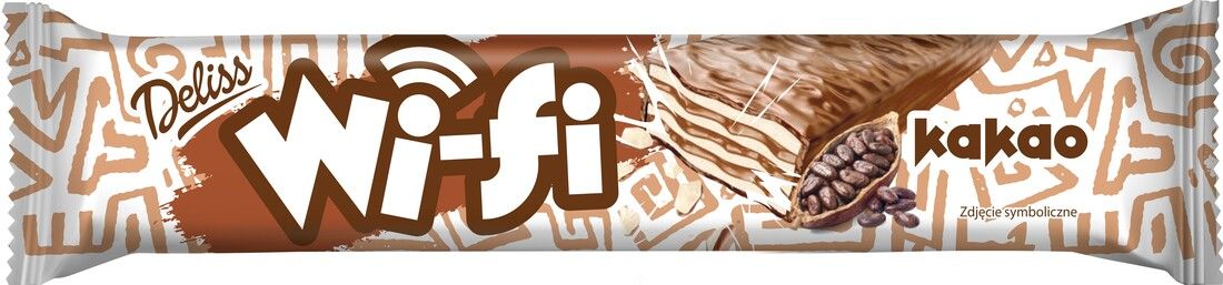 Wafelek kakaowy w czekoladzie Wifi Deliss 40g widok główny 