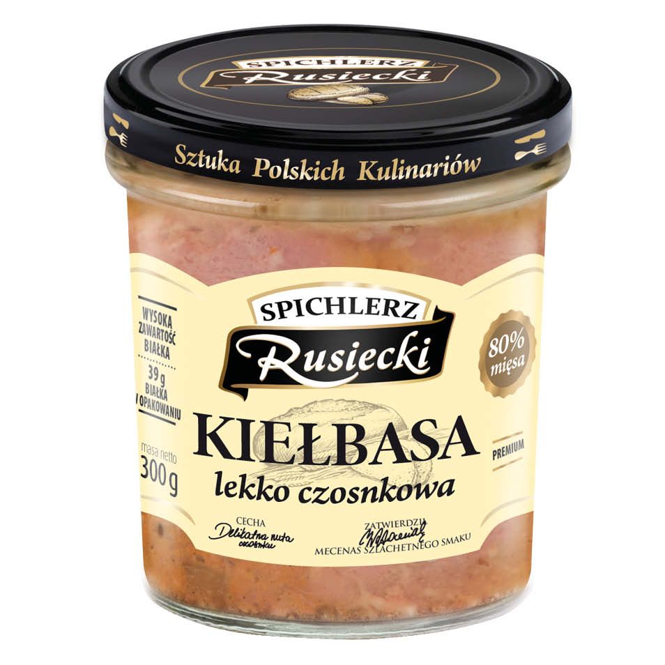 Kiełbasa lekko czosnkowa Spichlerz Rusiecki 300g widok 1