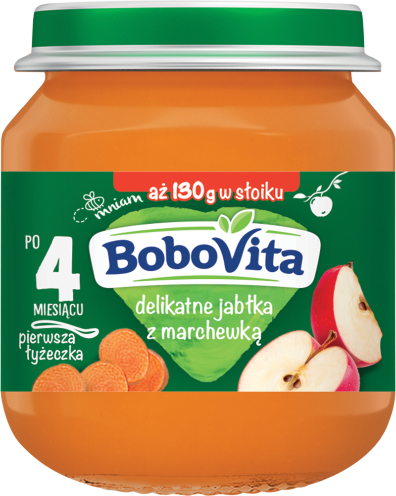 Deser jabłka z marchewką Bobovita 130g widok główny