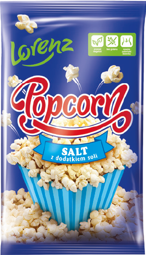 Popcorn do mikrofali solony Lorenz 90g widok główny