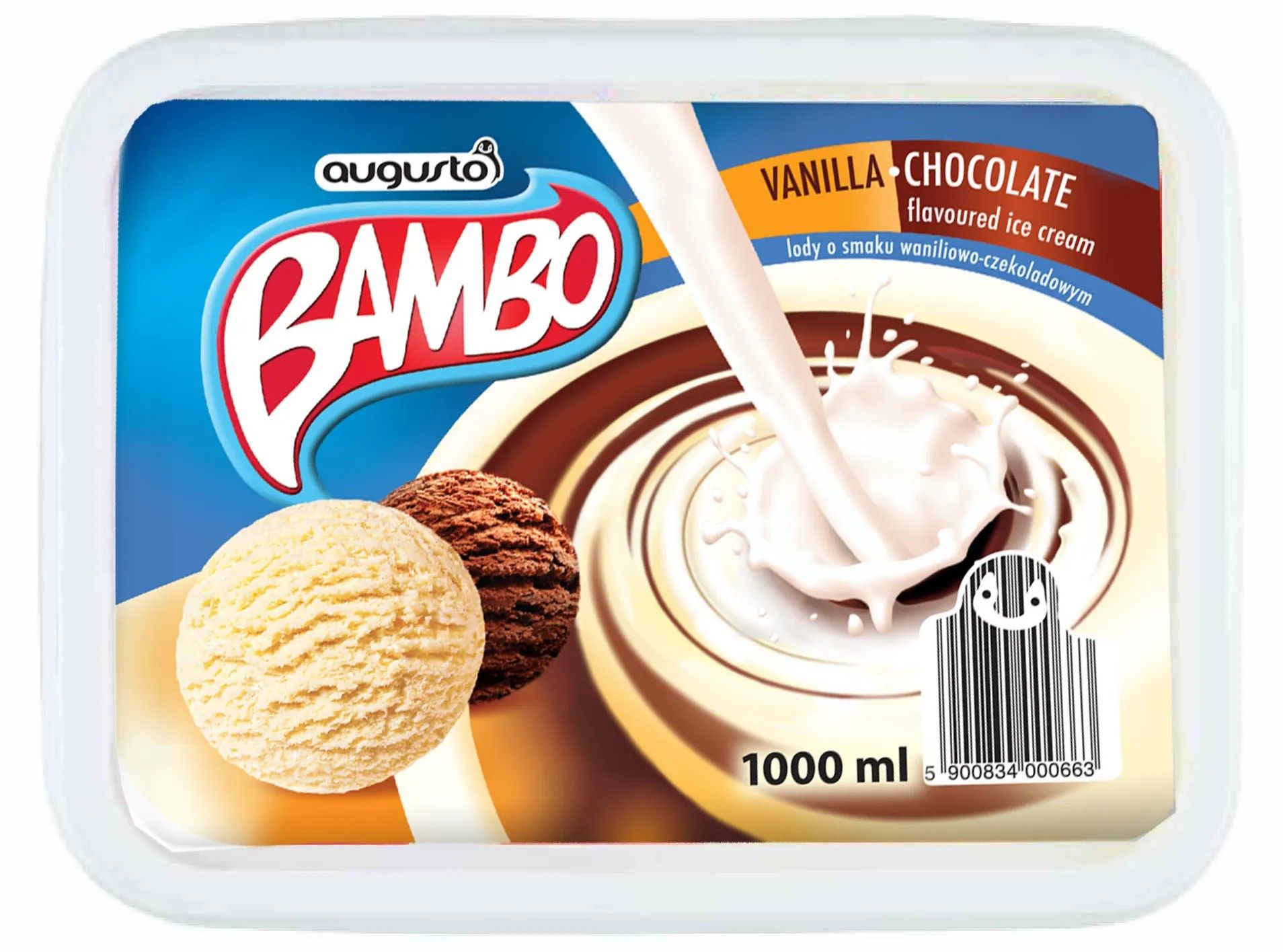 Lody Bambo wanilia czekolada Augusto 1l widok 1