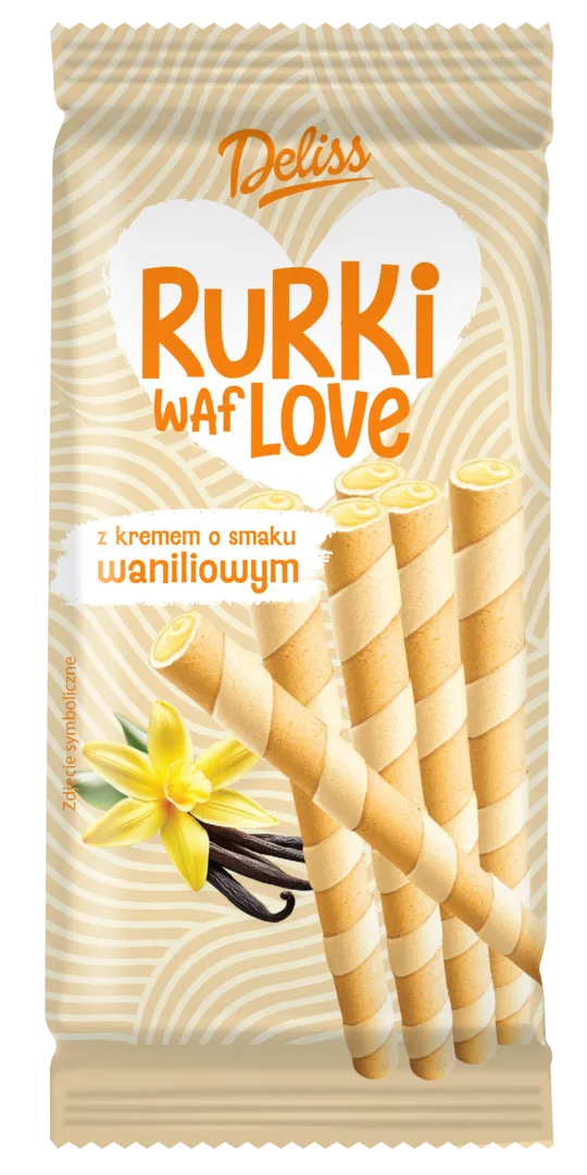Rurki waflowe z kremem o sm waniliowym Deliss 280g widok 1