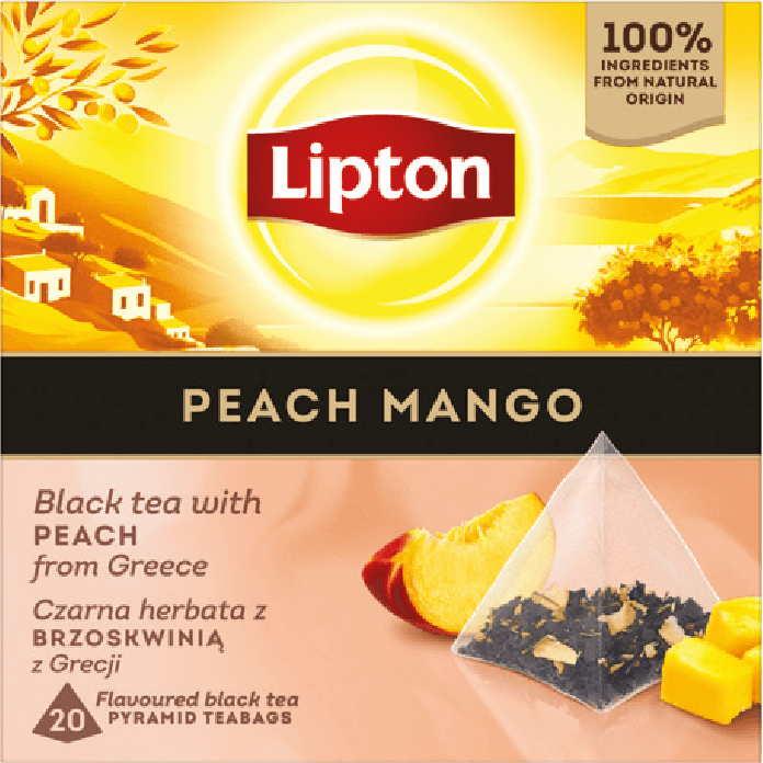 Herbata czarna arom peach/lemon Lipton 20x1,7g mix widok 1