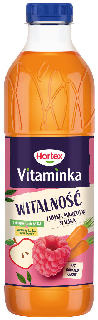Sok marchew jabłko malina Vitaminka Hortex 1l widok 1