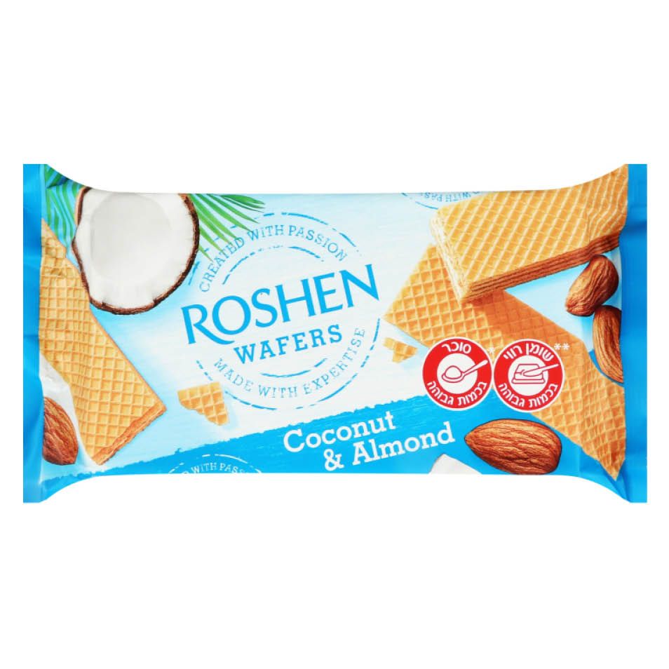 Wafle o smaku kokosowo migdałowym Roshen 216g widok 1