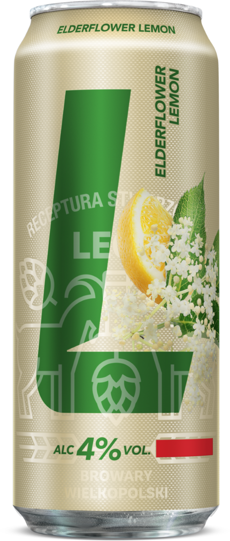 Piwo Lech elderflower lemon 0,5l 4% puszka widok 1