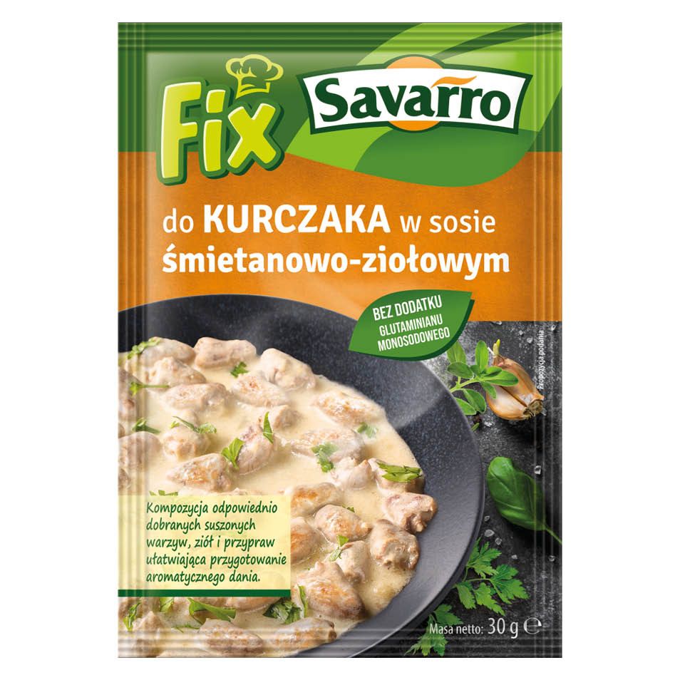 Fix do kurczaka w sos śmietanowo zioło Savarro 30g widok 1