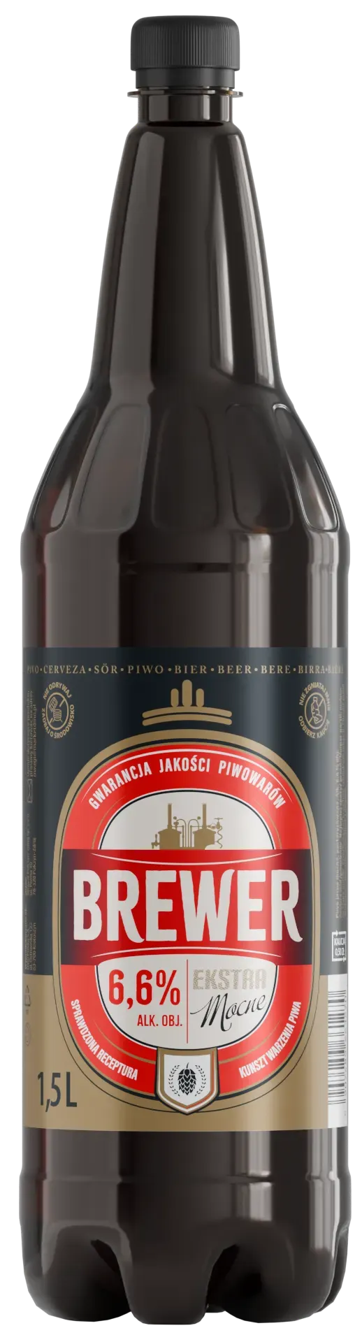 Piwo Brewer extra mocne 1,5l 6,6% pet widok 1