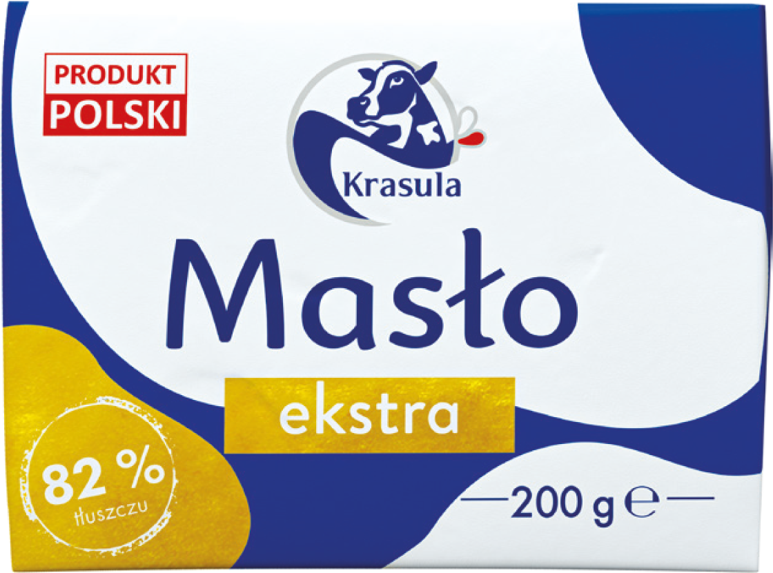 Masło ekstra 82% Krasula 200g widok główny