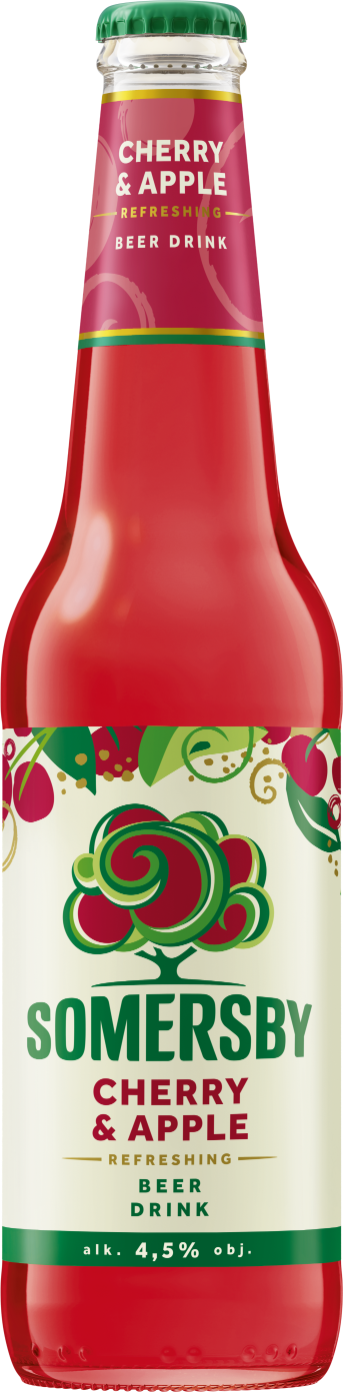 Napój piwny Somersby cherry 400ml 4,5% but. bzzw. widok 1