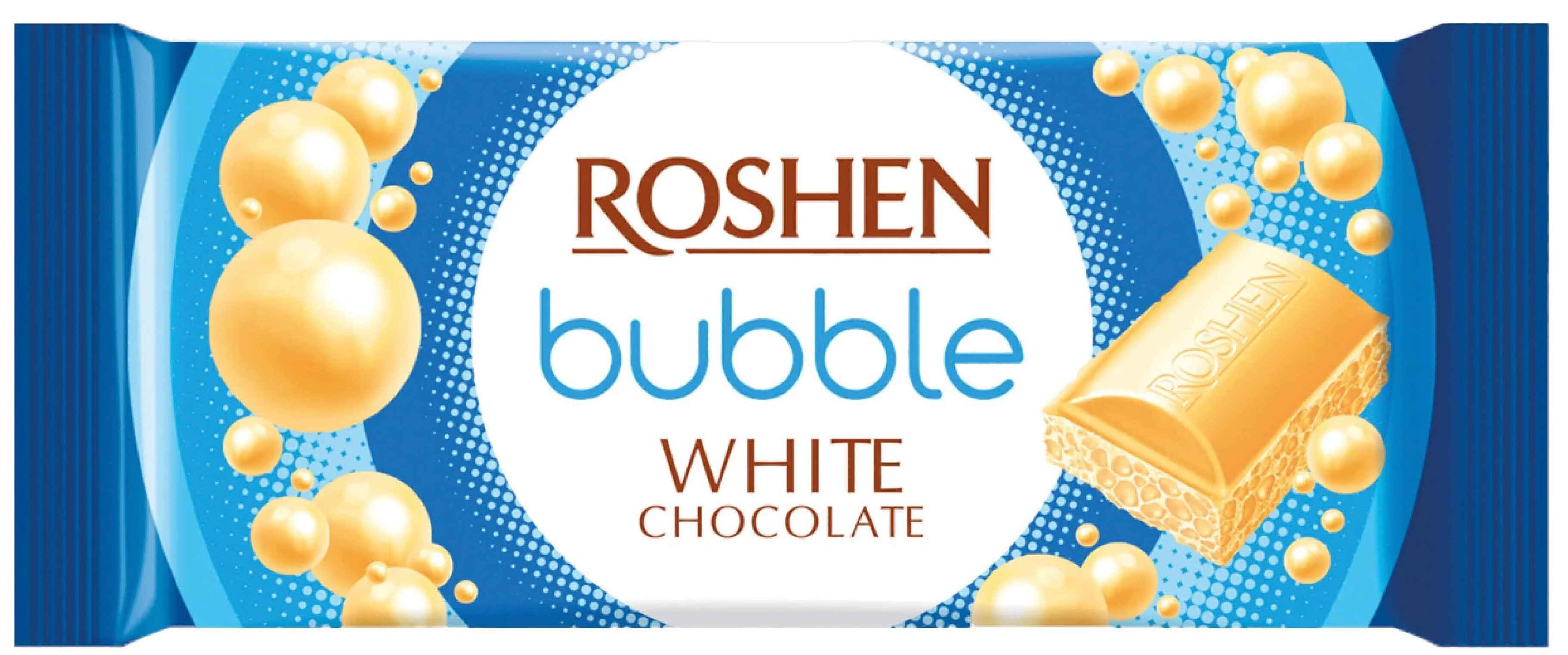 Czekolada biała bubble Roshen 80g widok 1