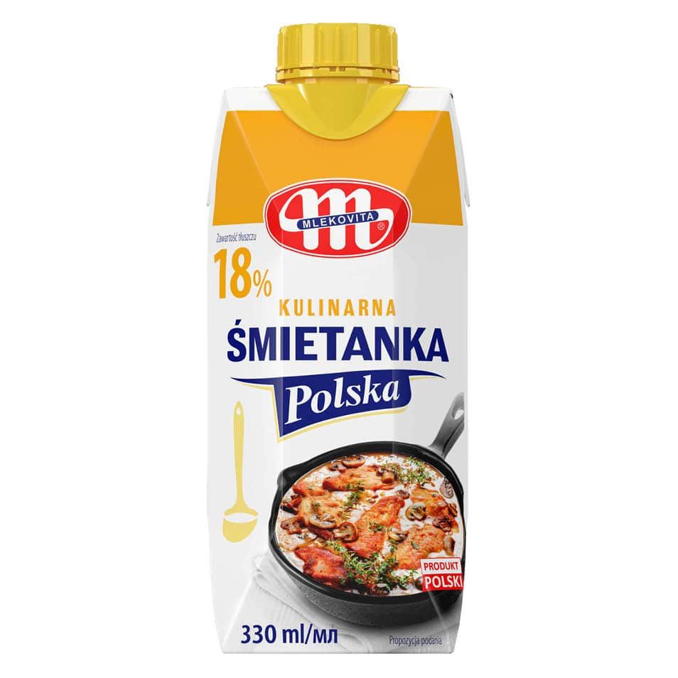 Śmietanka UHT 18% kulinarna Polska Mlekovita 330ml widok 1