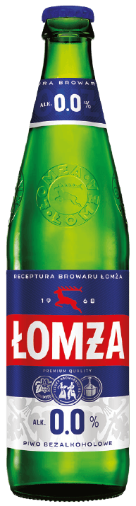 Piwo Łomża 0,5l 0% but. bzzw. widok główny