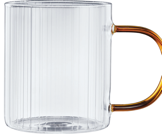 Kubek borokrzemowy z kolorową rączką 400ml widok 2