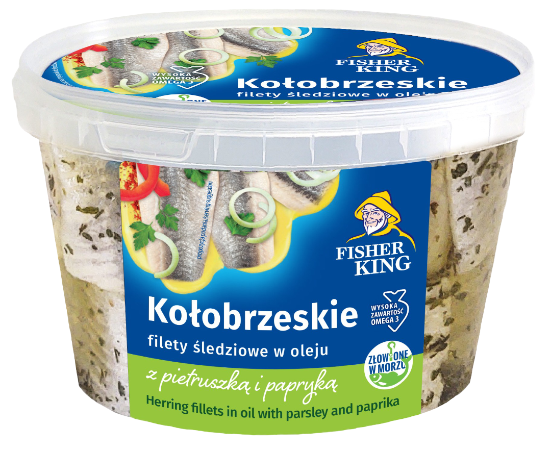 Filety śledz. w ol. kołobrze. Fisher King 800/540g widok 1