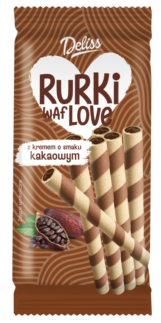 Rurki waflowe z kremem o sm kakaowym Deliss 280g widok główny
