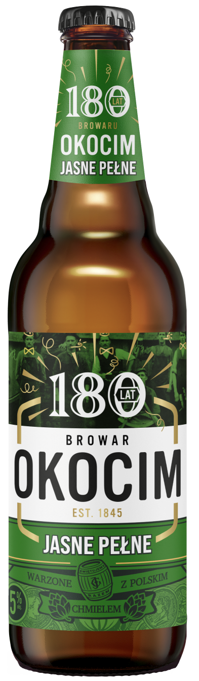 Piwo Okocim jasne pełne 0,5l 5,1% but. zw. widok główny